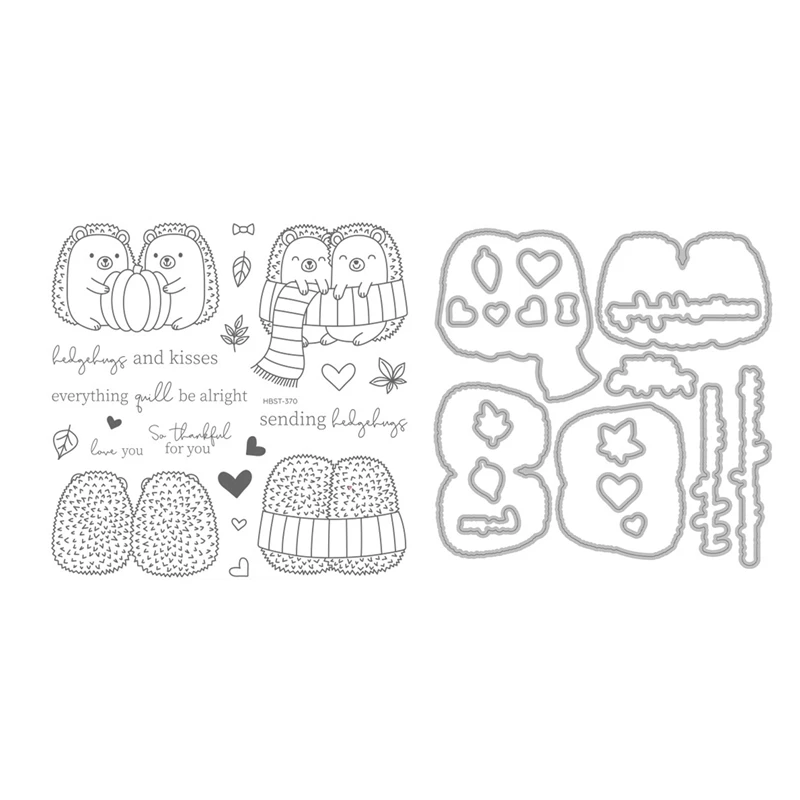 

Animal Metal Cutting Dies and Stamps for New 2021 Scrapbooking Paper Making Fall Love Embossing Frame Craft Supplies Card