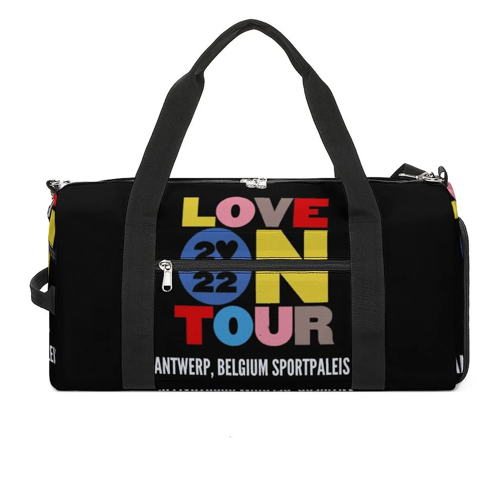 

Love On Tour Antwerp Gym Bag Letter Print Waterproof Sports Bags Large Capacity Travel Custom Handbag Funny Fitness Bag For Male