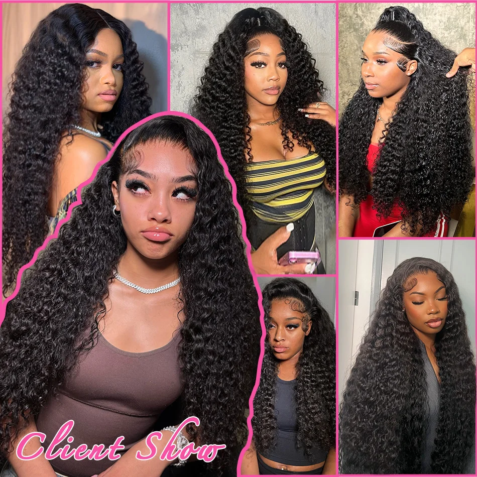 Xcurly Curly 13x6 HD 30 34 Inch Deep Wave Lace Front Human Hair Wigs 13x4 Transparent Lace Frontal Wig 5x5 Glueless Remy Wig 6
