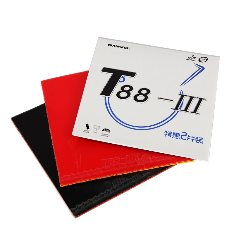 【Harbor Nest】 1 Red 1 Black SANWEI T88-3 Table Tennis Rubber T88 Allround Spin Control Ping Pong Sponge
