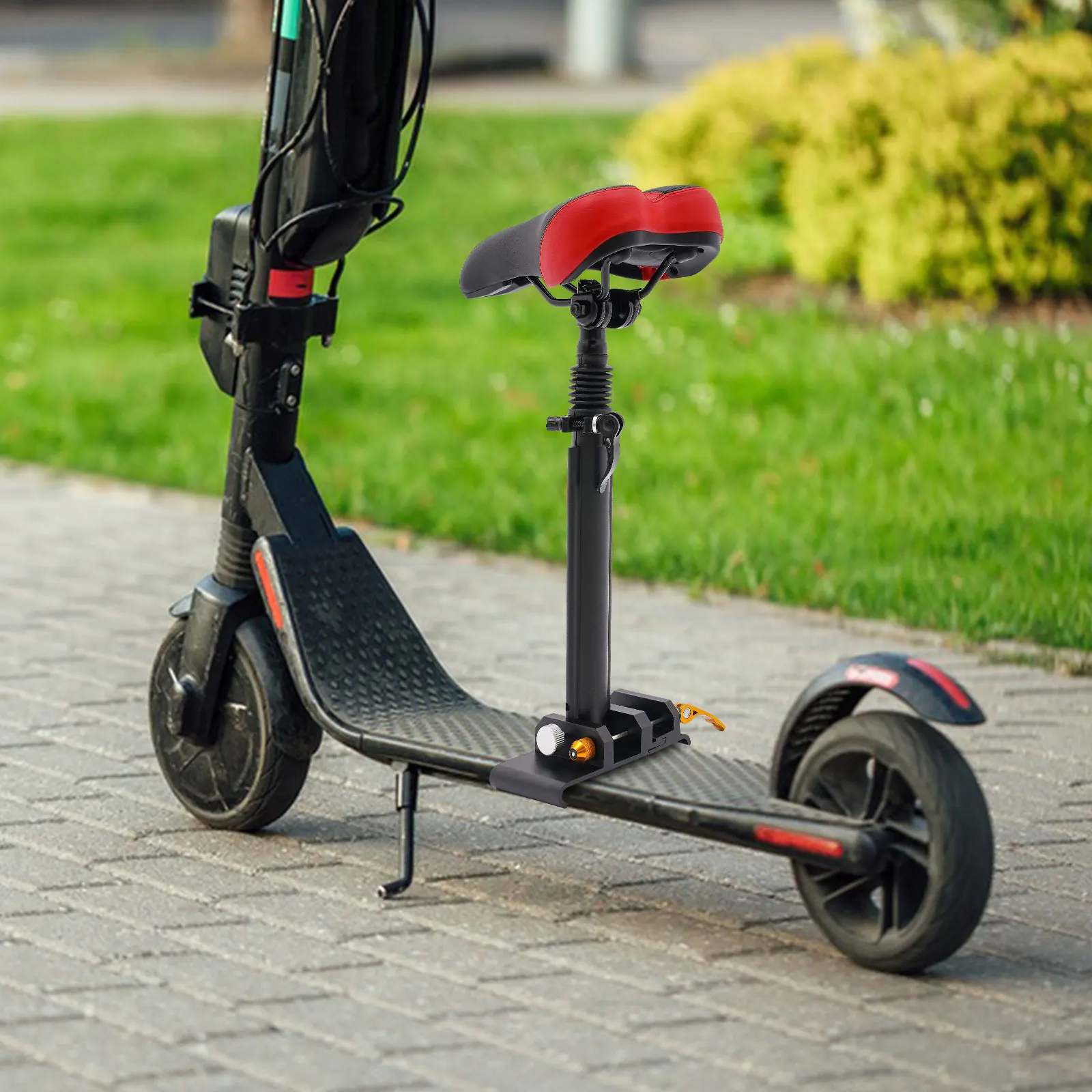 Adjustable Scooter Seat 45-65cm Electric Scooter Folding Saddle Seats Ergonomic PU Cushion w/Shock Absorption for Xiaomi M365