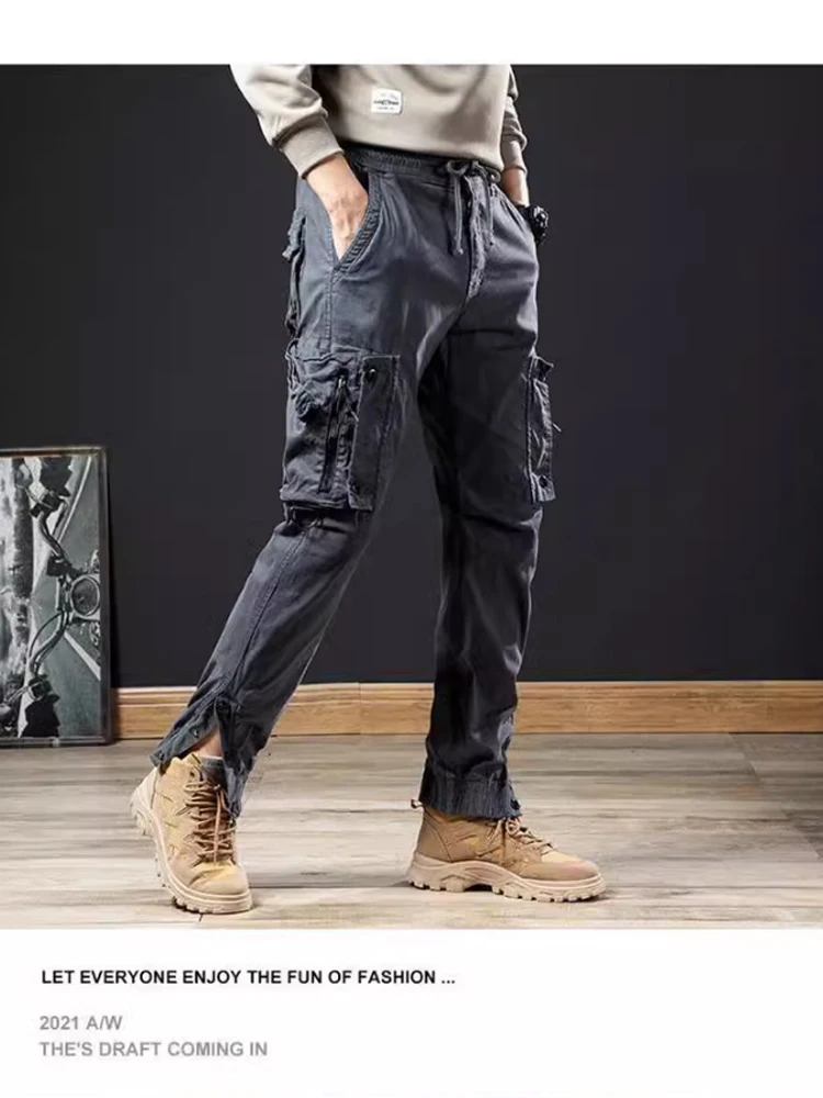 

New Hong Kong style American style high street retro water straight leg casual pants