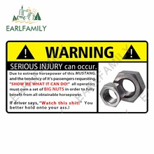 EARLFAMILY – autocollants de voiture 13cm x 8.8cm, étiquette d'avertissement de véhicule de voiture Cool Extreme, décoration automobile étanche
