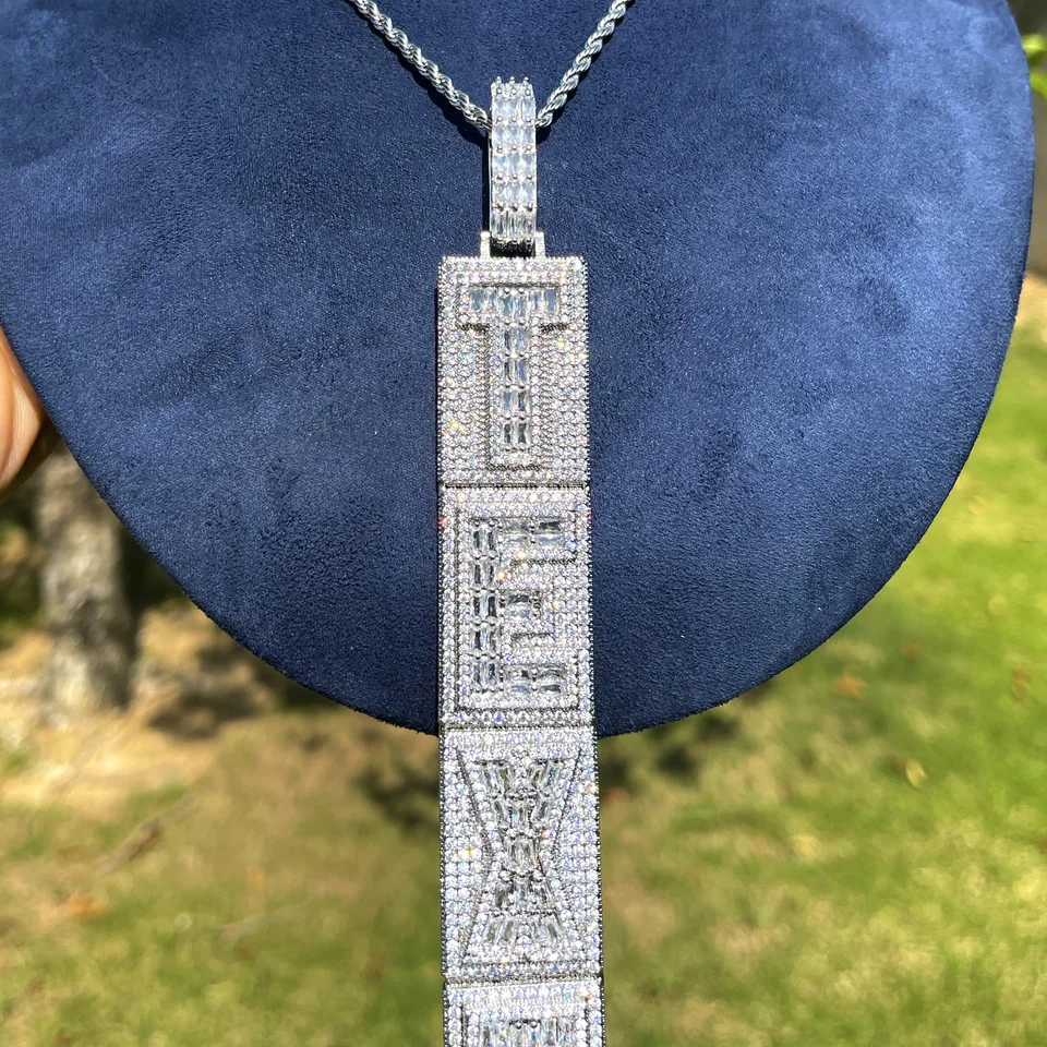 Custom Iced Out Bubble Letter Name Necklace
