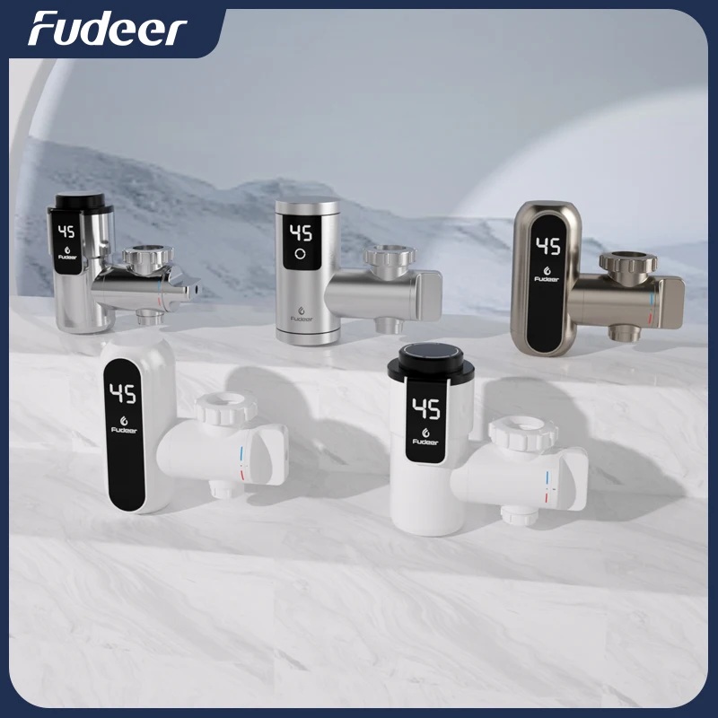 Fudeer 220V เครื่องทําน้ําอุ่นอุปกรณ์ห้องน้ําเครื่องทําน้ําอุ่นไฟฟ้าก๊อกน้ําห้องครัว Conector น้ําร้อนทันที TAP ADAPTER 1