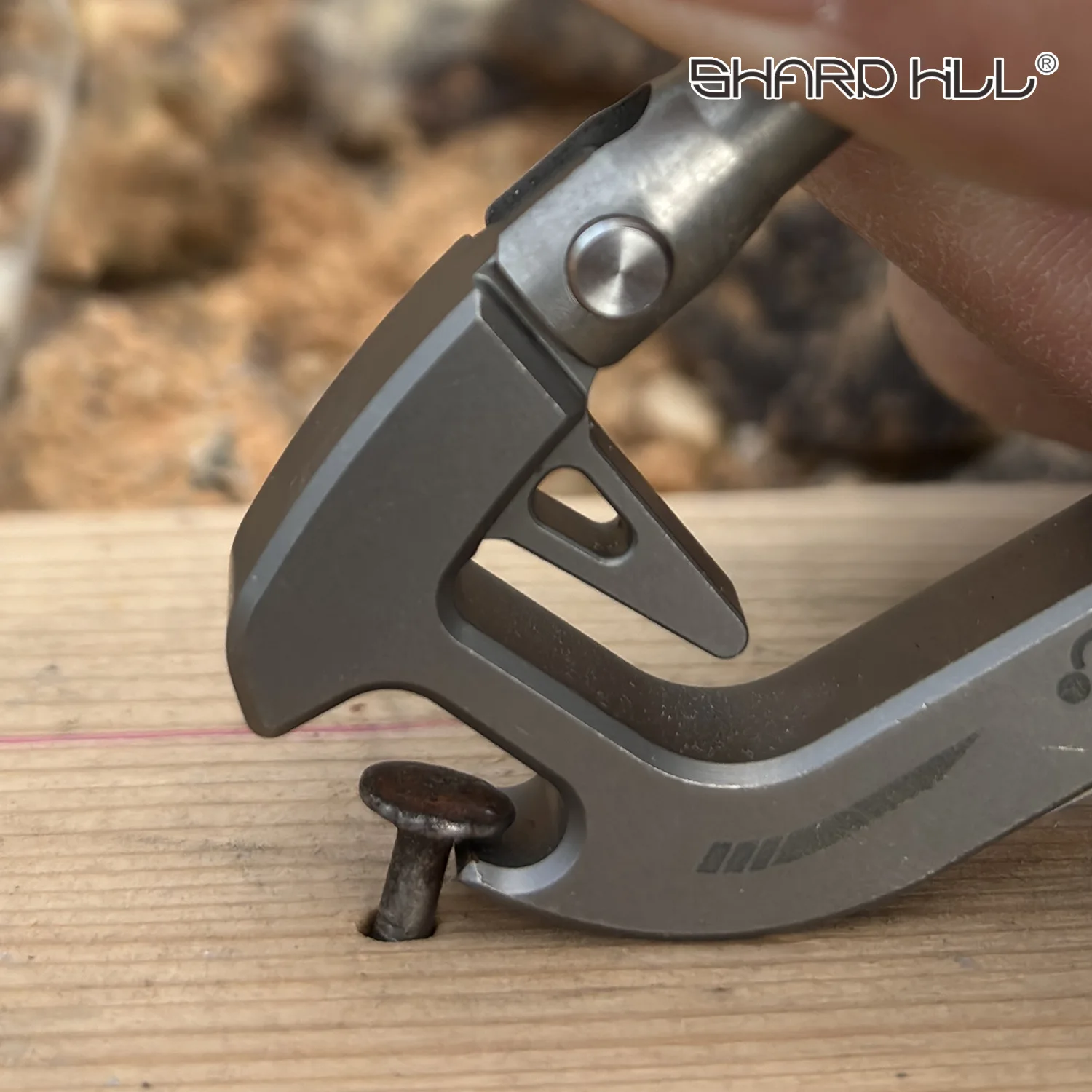 6in1 TC4Titanium Alloy Key Chain Knife Damascus Blade EDC  Bottle Opener Screwdriver Nail Driver Outdoor Tool SH-T2