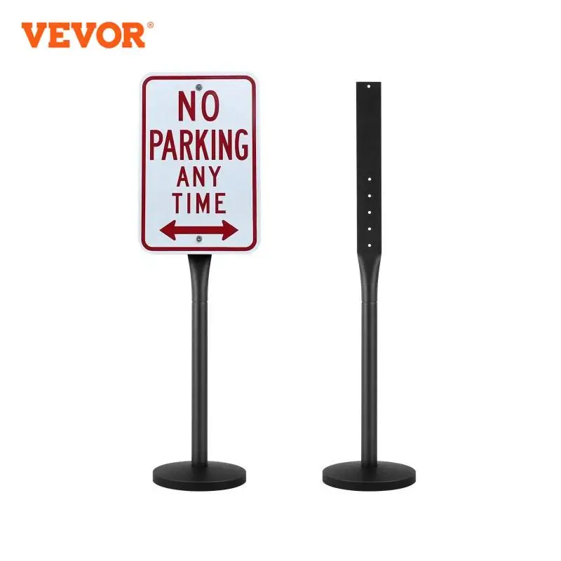 VEVOR Cast Iron Sign Post Heavy Duty Steel Post Holder Portable and Mobile for Garden Courtyard Farm or Traffic Intersection