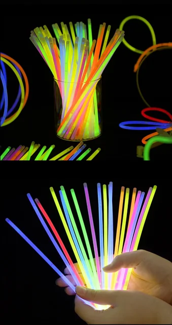 Ensemble de bâtons lumineux fluorescents améliorés de 50/100 pièces, Bracelet  lumineux pour fête d'anniversaire, mariage, Concert, accessoires de danse  en plein air - AliExpress