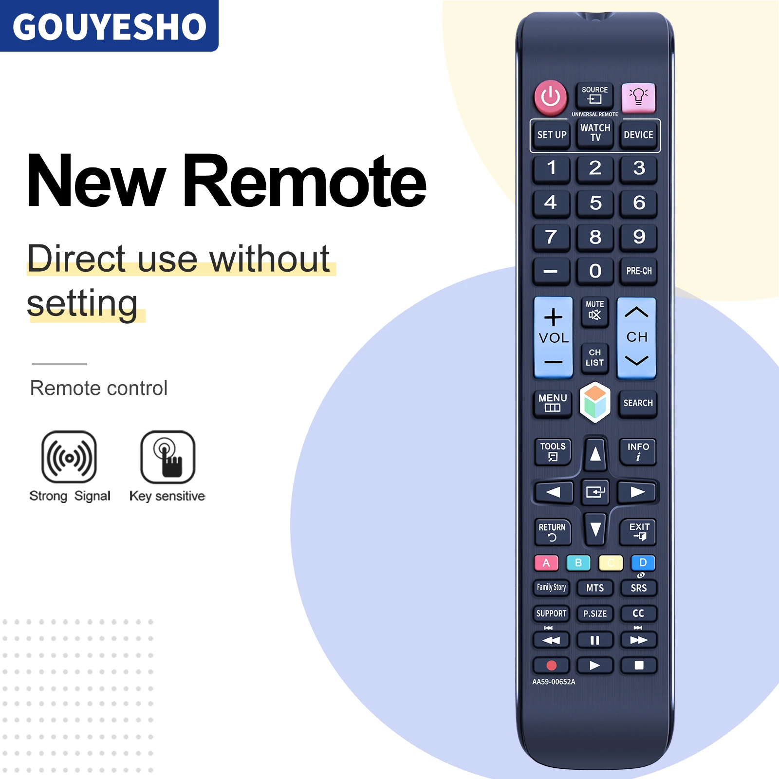 Nuovo Aa59-00652A Per Samsung Full Hd Smart Tv Telecomando Muslimex Retroilluminato