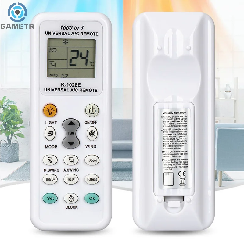 

Universal K-1028E Low Power Consumption 1000 In 1 Air Condition Remote LCD A/C Remote Control Controller
