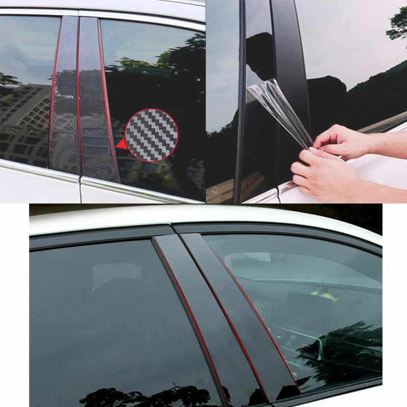 

6pcs/Set Car Stickers Door Window Pillar Post Covers Trim For KIA Forte K5 2016-2019 Exterior AUTO Accessories