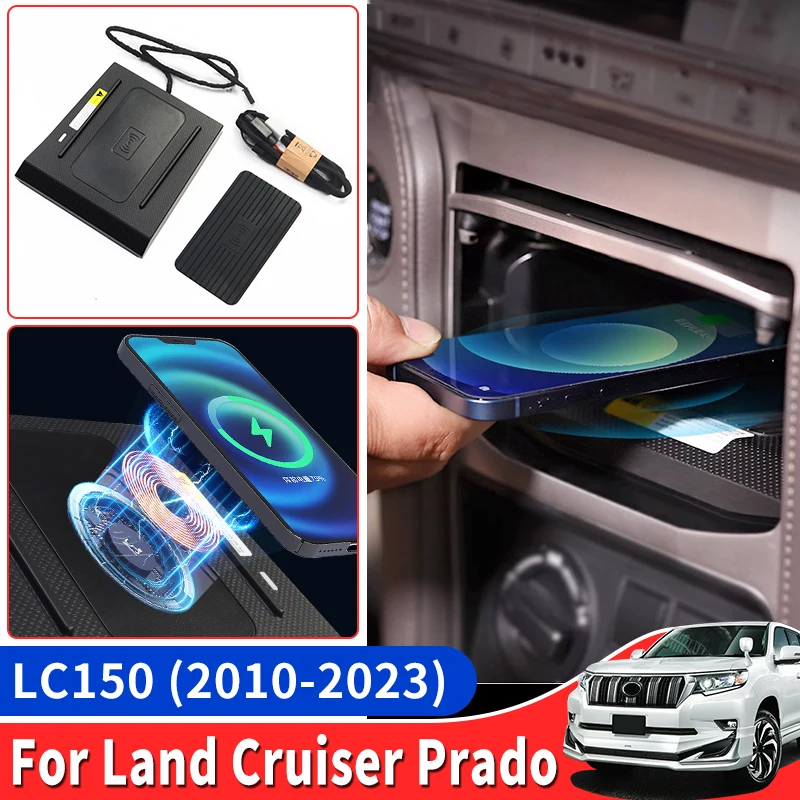 

For 2010-2023 2022 2021 Toyota Land Cruiser Prado 150 Central Control Wireless Charger Lc150 FJ150 Interior Upgrade Accessories