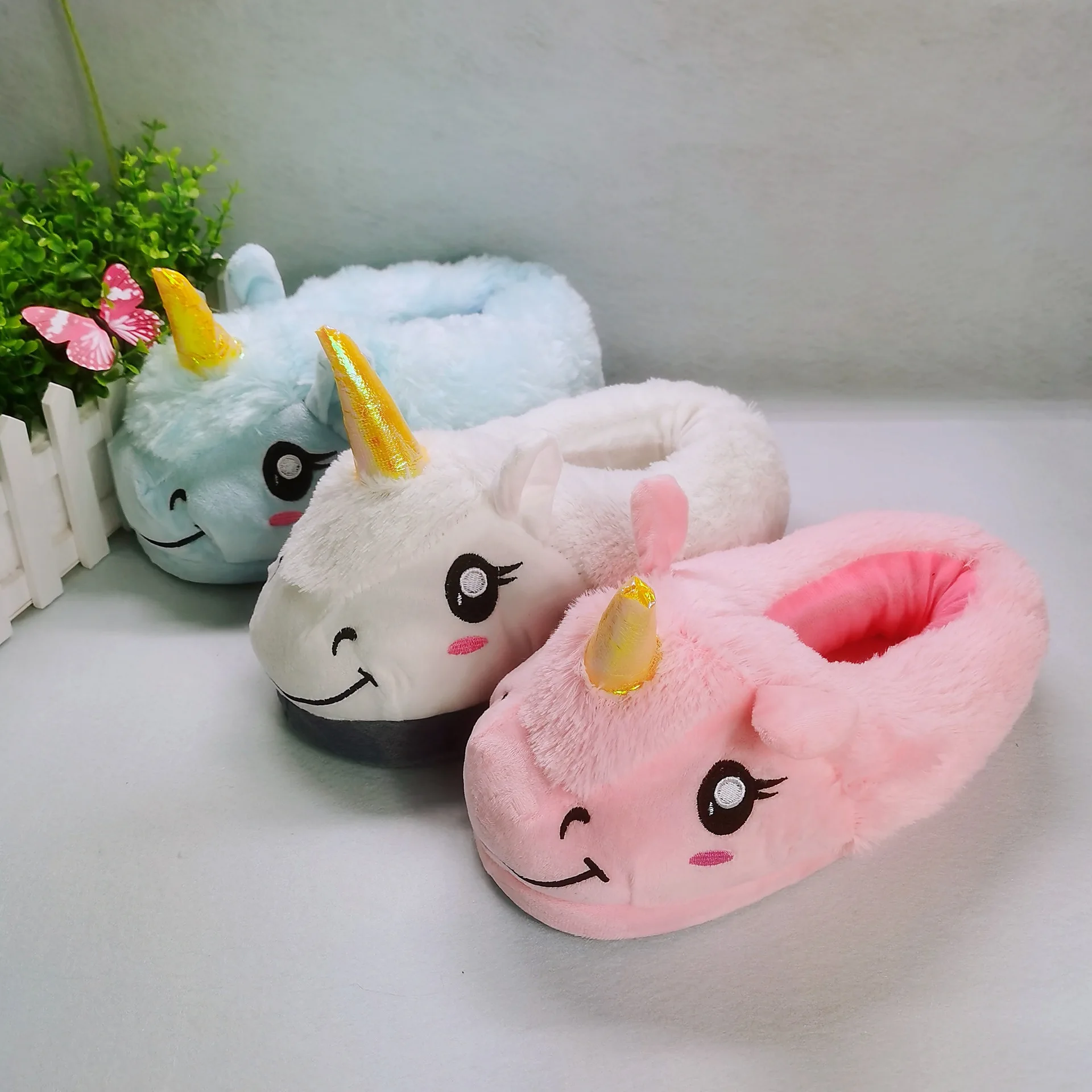 Unicorn Slippers House Shoes Women Cute Funny Slippers Girls Winter Shoes Classic Ladies Chanclas Mujer