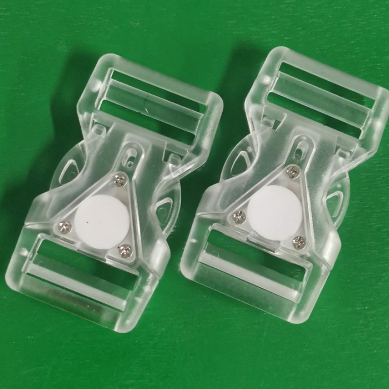 YUSHANG 2 Piezas 25mm Luz De Hebilla De Liberación Lateral,LED Ilumina Hebilla De Plástico Recargable Impermeable. Para Caminar Por La Noche ,Acampar,Luz De Cuello De Perro,Mochila (1in-jelly Blanco