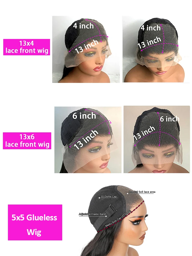 40 Inch 250% Density 13x4 HD Loose Deep Wave Lace Front Wigs Human Hair Pre Plucked Wet And Wavy Lace Front Wig Human Hair 5