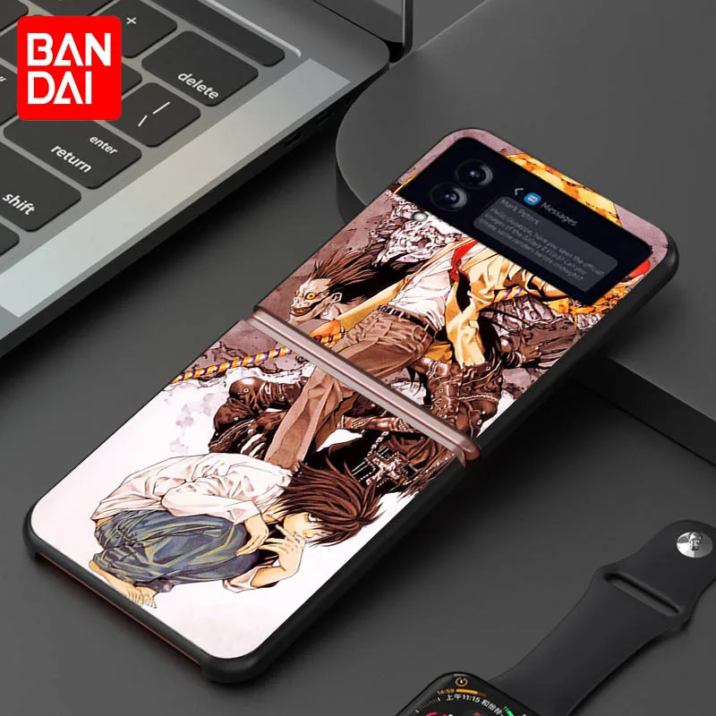 Phone Case For Samsung Galaxy Z Flip 3 5G zflip Black Hard Case Death Note Anime Printing Protection Cover For Z Flip3 zflip3 samsung flip3 case