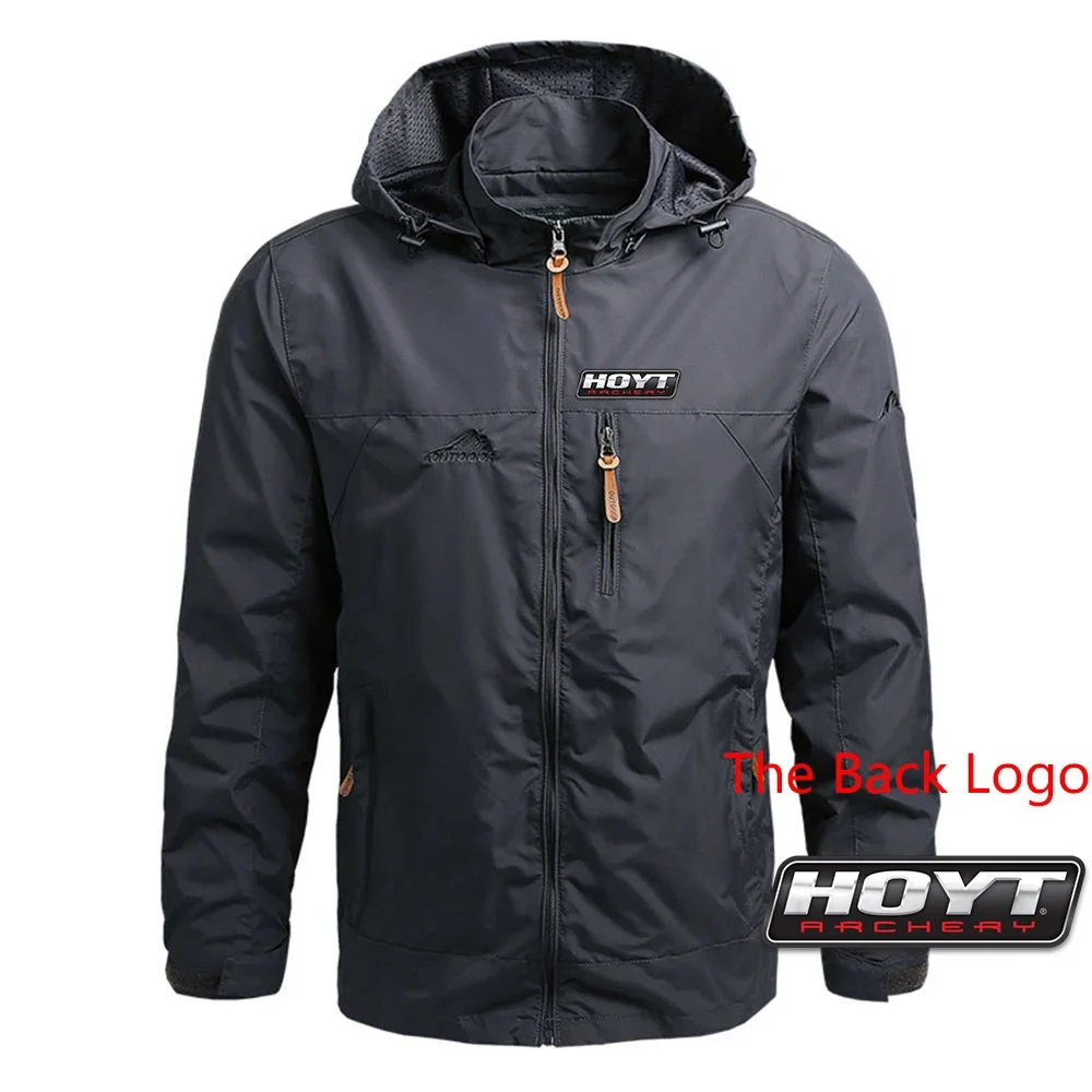 

Hoyt Archery 2023 New Men Spring And Autumn Fashion Four Color Trench Coat Sports Patchwork Casual Camo Zipper Hoodie Man Jacket