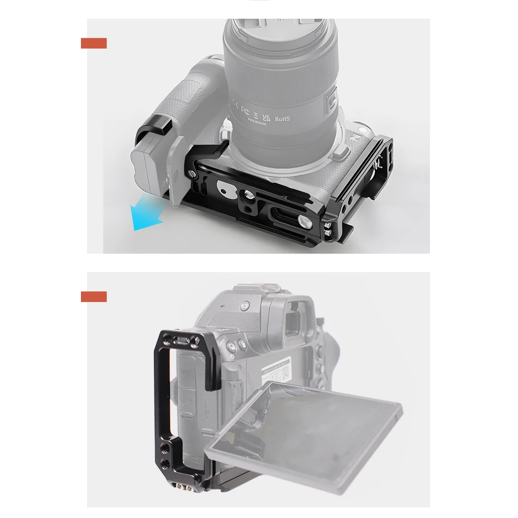 Quick Release L Platte Halterung Halter Hand Grip für Nikon Z5 Z6 Z7 II Z6II Z6III Z7II Digital Kamera für Arca Swiss Stativ Kopf – Detail 4