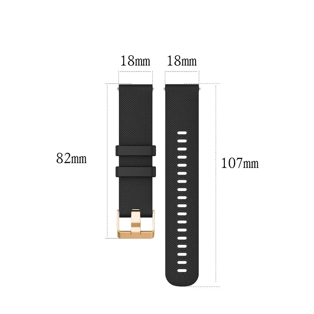 Sleek 18mm Silicone Watch Band Bracelet Strap