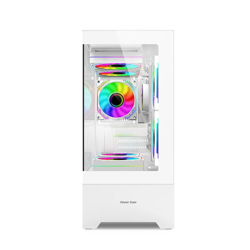 Power Train Illusionary Realm III Computer Case M-ATX/ITX Desktop Game Chassis ATX Power Supply SupportSide Transparent PC Case