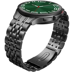 Stainless Steel No - Gap Strap - Premium Metal Bracelet - Watch 4 5 6 (Style1 Black)
