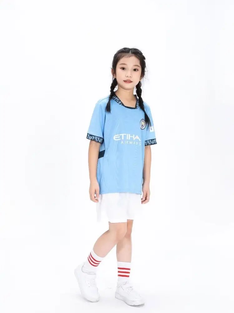 children's sport set boy girl H a a l n d Fans shirt Training wear men and kids games football kits Leisure Uniforms kids sport set