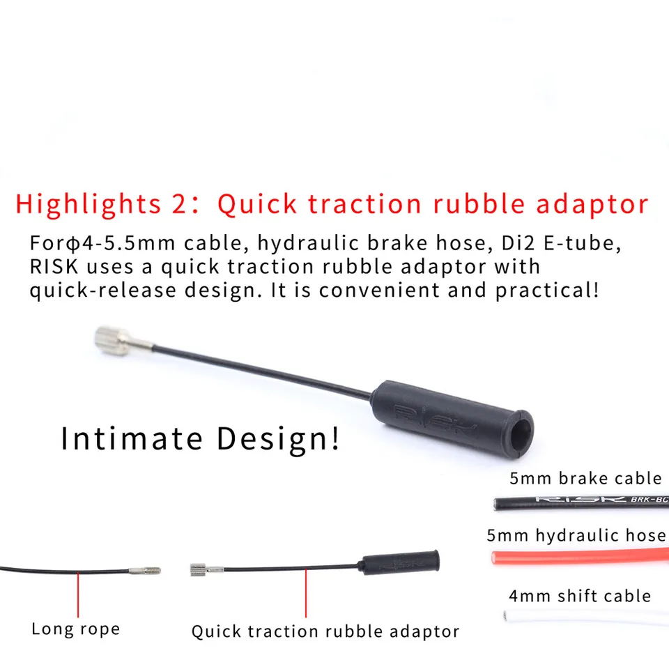 Yinhing Kit Passacavo Magnetico Per Bici - Guida Flessibile Per Cavi Interni E Freni Idraulici - 6 Pezzi In Acciaio Inox - 5