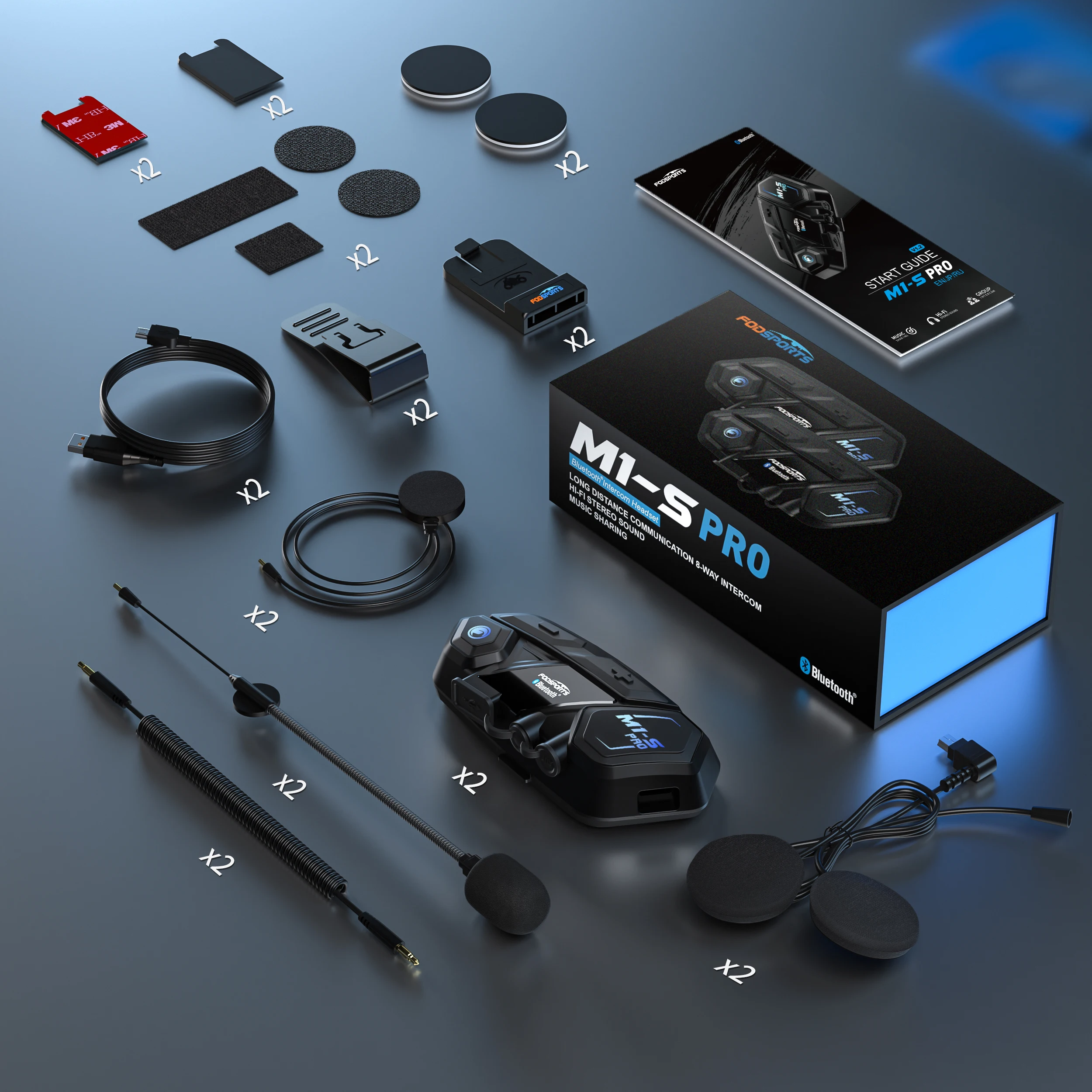 Fodsports M1-S Pro オートバイ Bluetooth インターコム