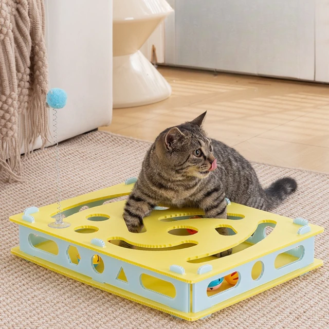 Interactive Cat Toy Digging Toys Eco-PP Maze Game Bell Balls Spring Teaser Large 40cm Multi-Cat Bite-Safe Washable Snap-Lock Interactive Cat Toy Digging Toys Eco-PP Maze Game Bell Balls Spring Teaser Large 40cm Multi-Cat Bite-Safe Washable Snap-Lock