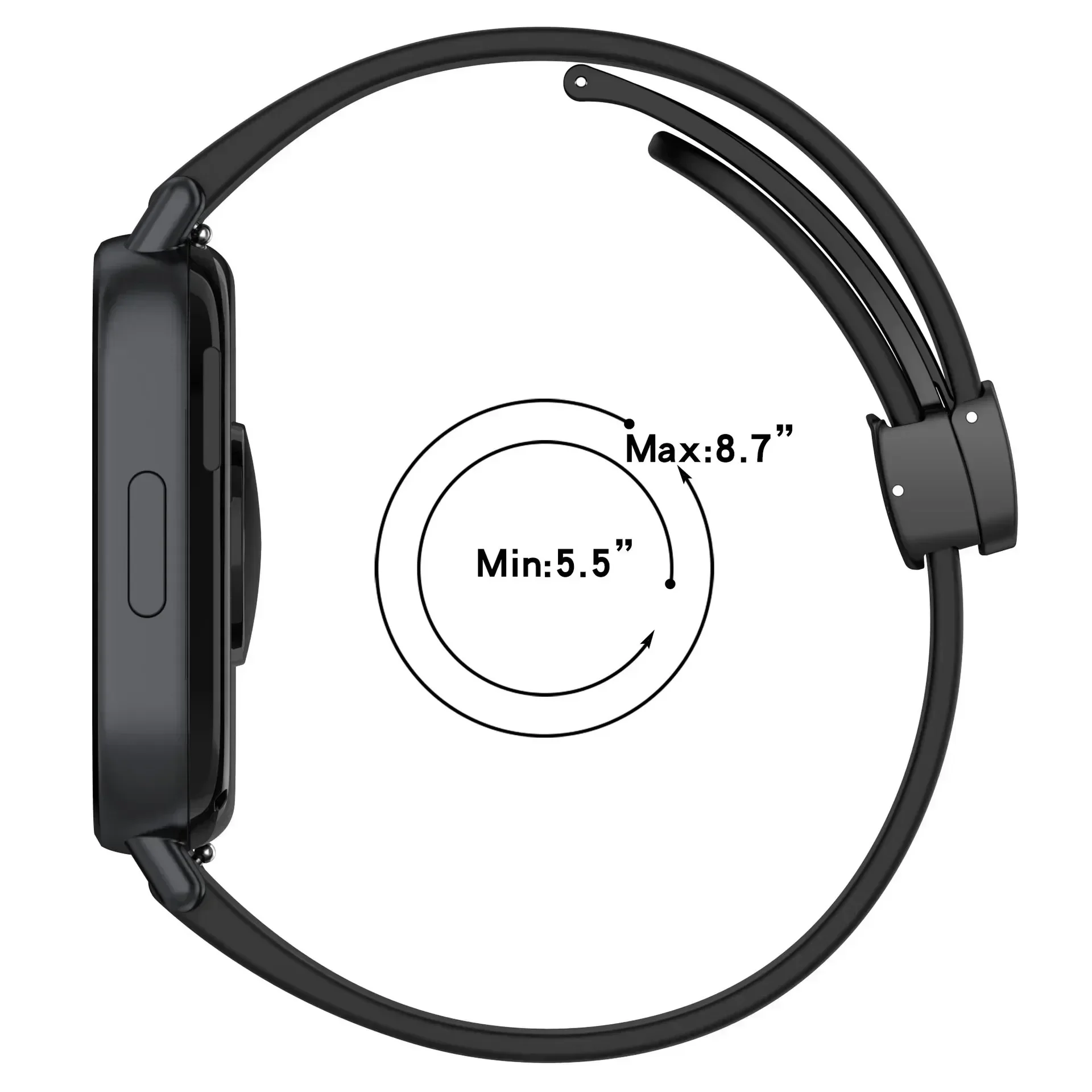Silicone Magnetic Buckle Wristband - Universal Fit (22mm & 20mm)
