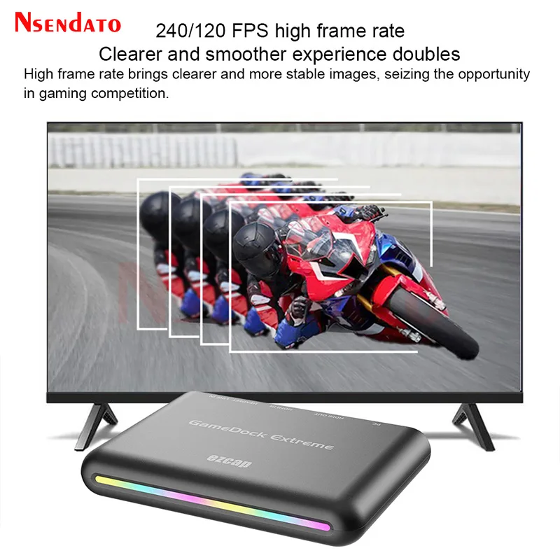Ezcap360B 4K 60fps GameDock Extreme HDR VRR HDMI Video Audio Capture Card With Mic Support RGB Real Color For PC Live Streaming