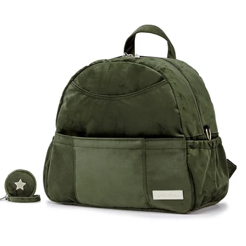 Soboba Warm Diaper Backpack for Mom Velvet Large Capacity Nappy Bag with Pacifier Case Multi-function Stroller Bags for Baby 1