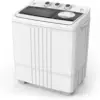 21LBS Portable Washing Machine, Washer(14LBS) and Spinner(7LBS), Mini Compact Twin Tub Washer and Dryer Combo with Pump Draining 1