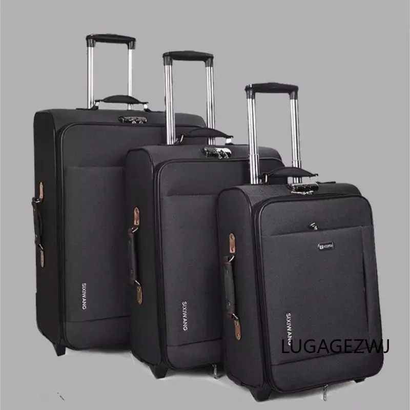 

Business Oxford Roller Trolley Case Waterproof Wear-resistant Large Capacity Storage Box For Overseas Travel Carry On Suitcase