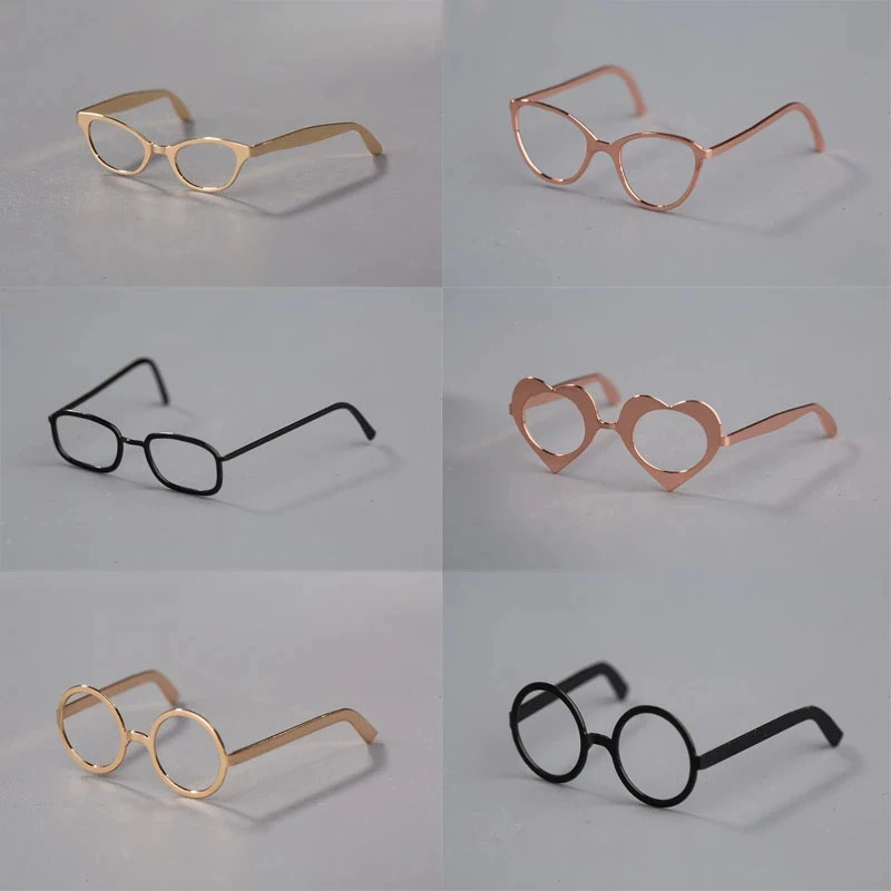 

1/6 Scale Female Glasses Model Glass Frame Black Rose Gold Fit 12 Inches Female Male Action Figure