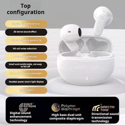 Premium Wireless Bluetooth Earbuds - In - Ear TWS Headphones (White)