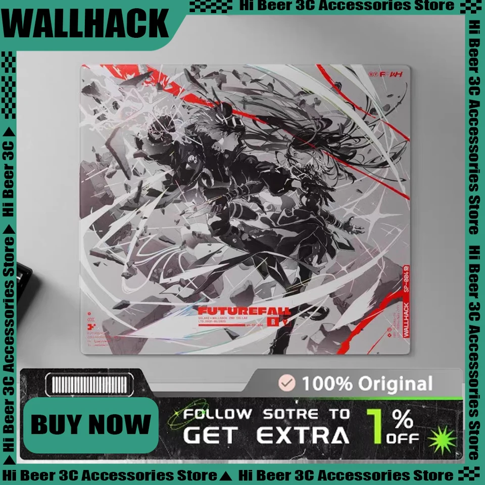 WALLHACK 4.0 Futurefall Glass Mousepad Duplicate Edition Mouse Pad