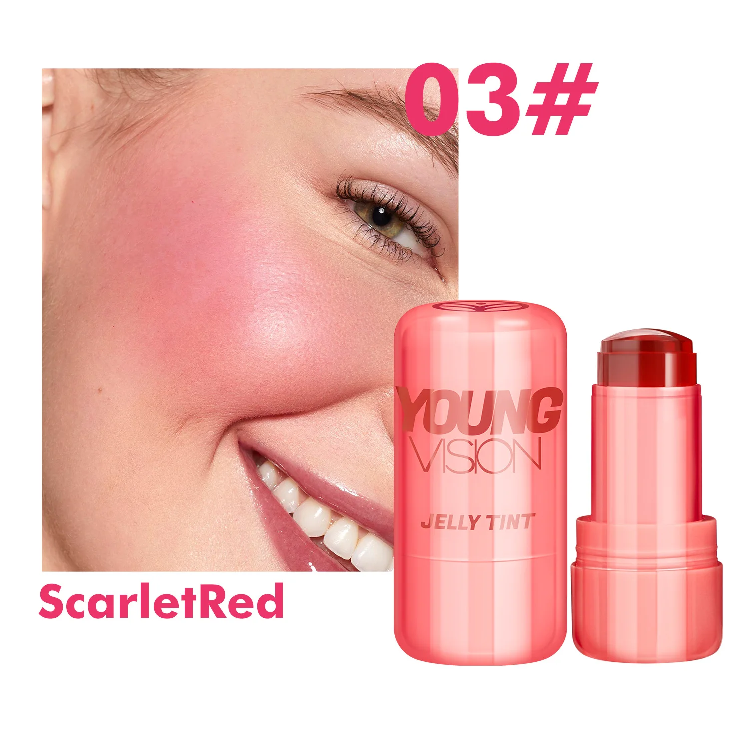Hot Jelly Blush Lip Dye 4Pcs/Set Wears Makeups Gighly Saturated Enhances Complexion Lip Cheek Contour Rouge Liquid Blush Sticks 5