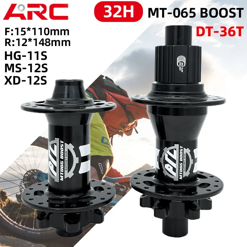 

ARC 36T Ratchet Bicycle Hub 110mm 148mm Front Rear Hub 32H MTB Mountain Hub 4 Bearing HG XD MS for 8 9 10 11 Speed Bike Parts