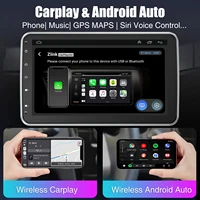 ESSGOO 10,1" Android 15 4+64G Autoradio universel 1 DIN écran 360° rotatif avec micro, CarPlay et Android Auto sans fil, GPS, RDS FM, WiFi, Bluetooth, Mirror Link, commande au volant, écran tactile, lecteur vidéo multi 4