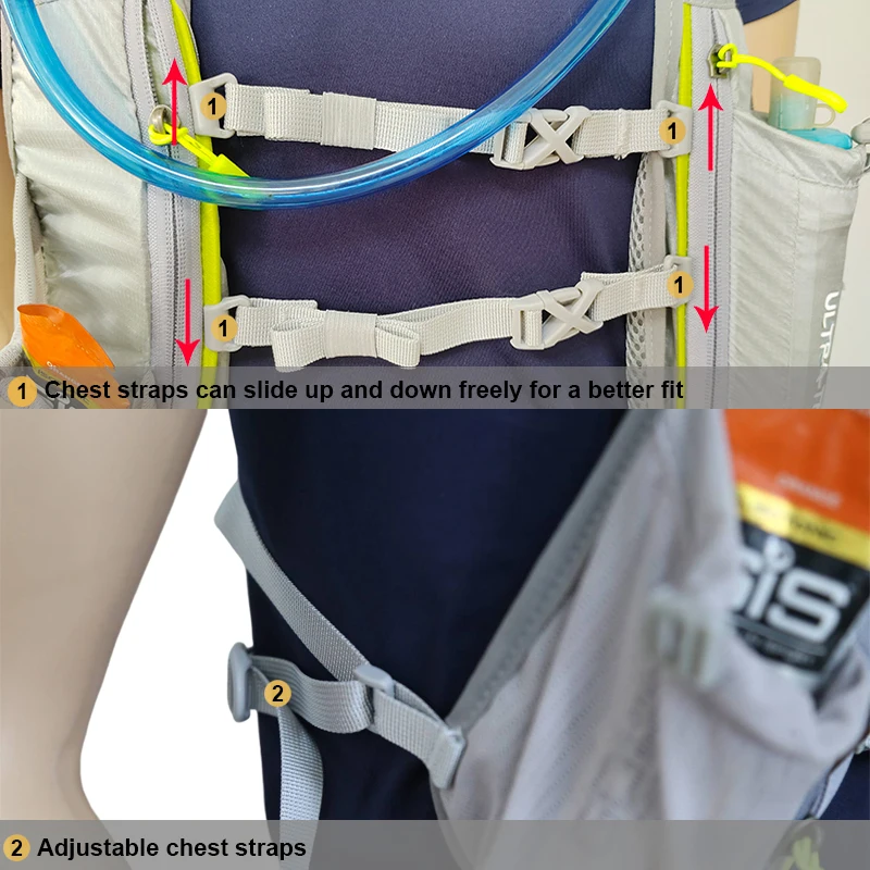 ULTRA-TRI Lightweight Hydration Vest Pack Outdoor Sport 5L Trail Running Hiking Cycling Backpack 5