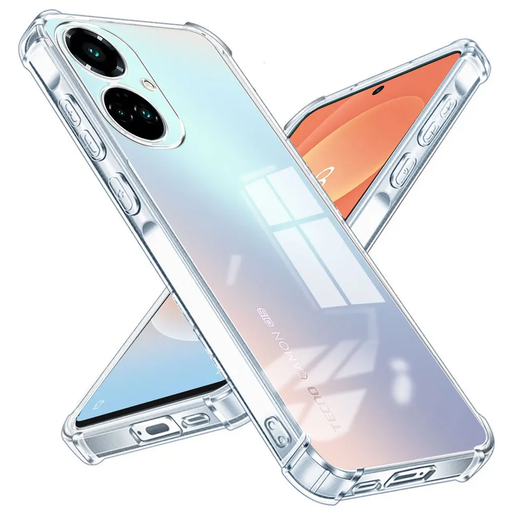 Shockproof Clear Phone Case with Soft Silicone Protective Cover