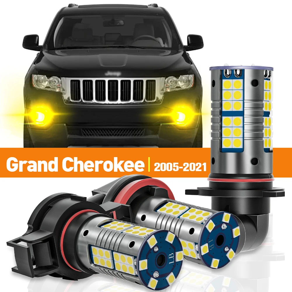 

2pcs LED Fog Light For Jeep Grand Cherokee 3 4 WH WK 2005-2021 2011 2012 2013 2014 2015 2016 2017 2018 Accessories Canbus Lamp