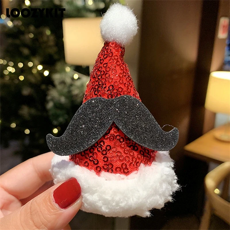 

1pc Cute Hair Clips For Girls Santa Deer Ear Hairpins Women Christmas Party Barrettes For Kids Cosplay Headwear Hair Accessories