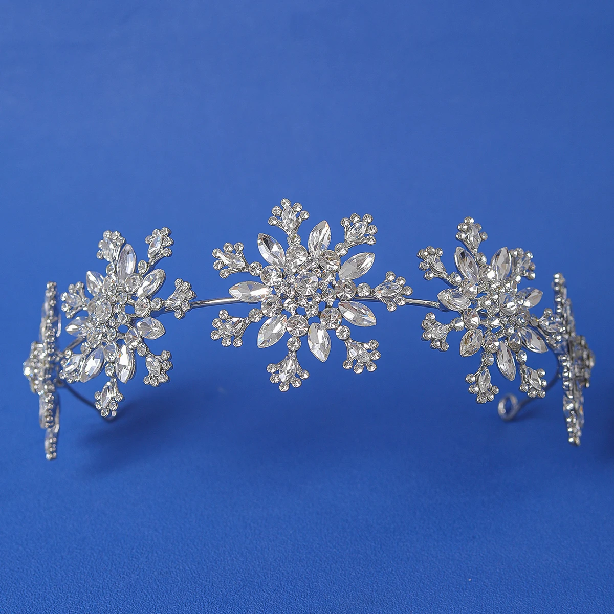 Fashion Silver Color Bridal Women Headbands Snowflake Plate Wedding Hairbands Hair Accessories Crowns