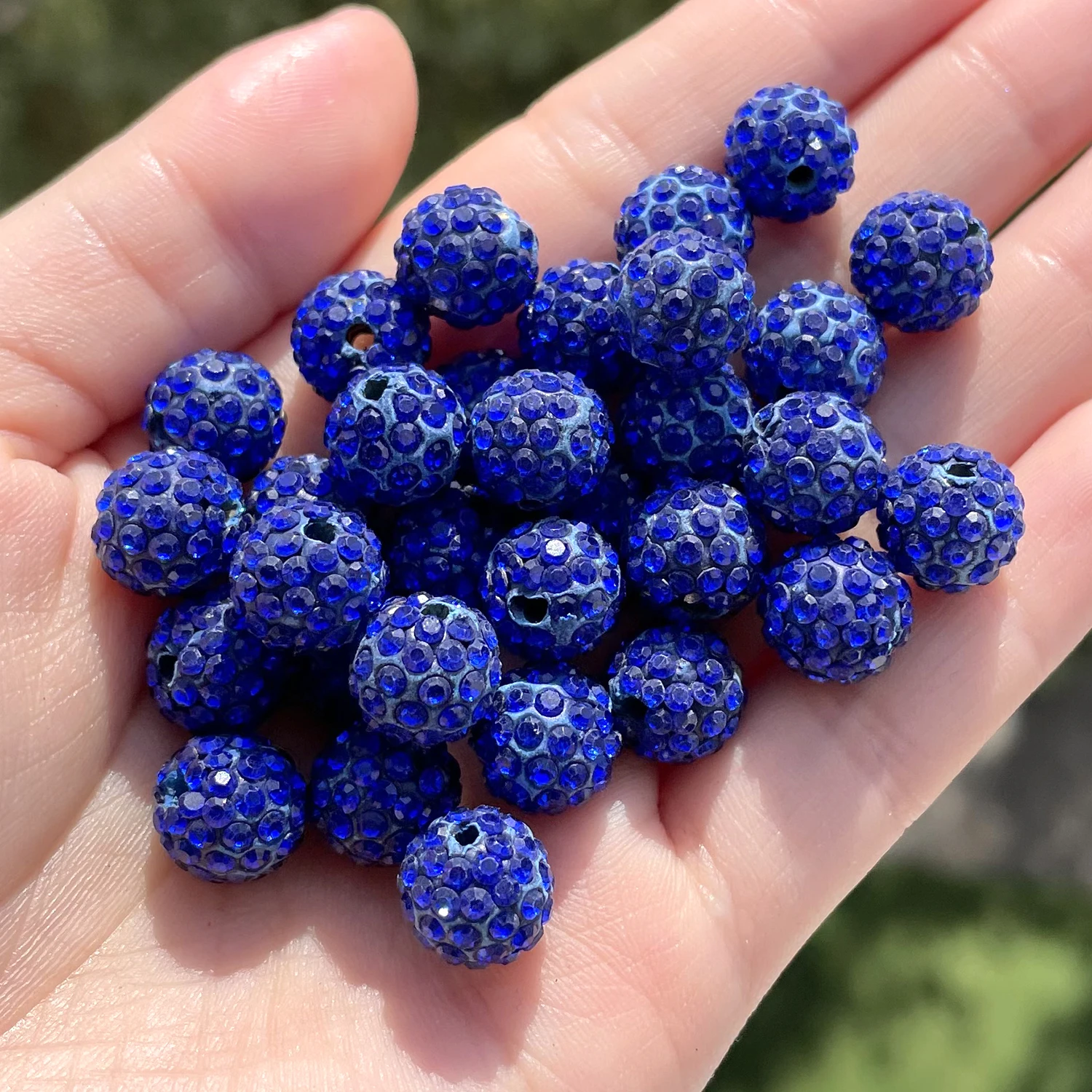 DanLingJewelry Acryl-Strass Perlen - 50 Stück, 18-20 Mm, Runde Discokugel-Perlen Für Schmuck