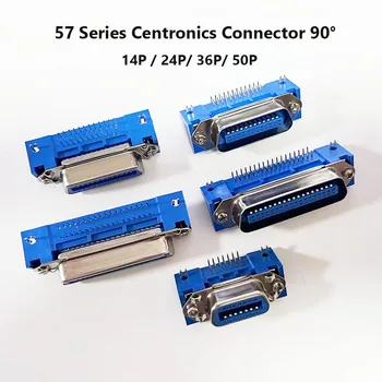 57 Series Centronics Connector CN 14p 24p 36p 50pin 90 Degree Right Angle PCB Mount Type Computer Printer Port Adapters Socket 1