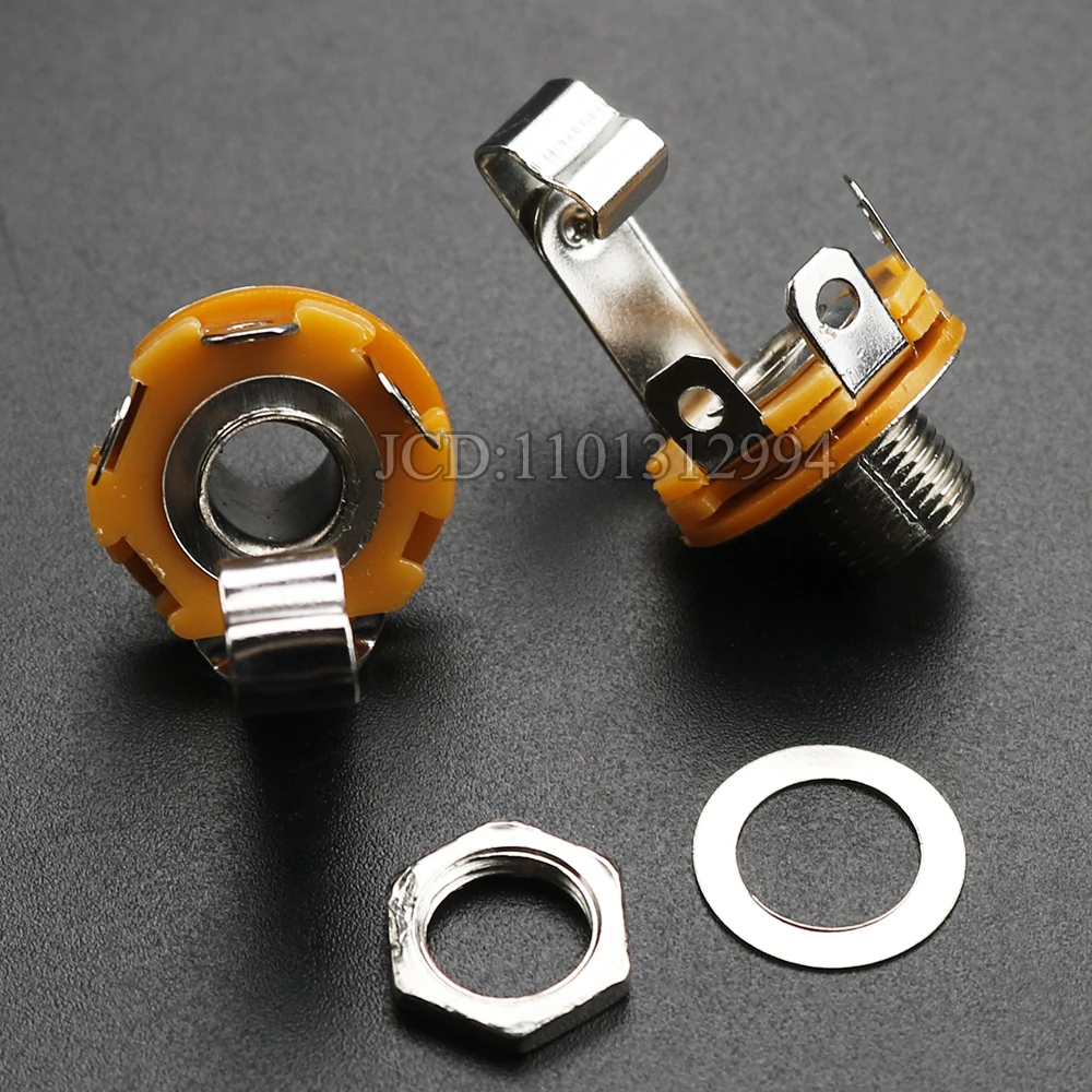 5 Stück 1/4' 6,35mm Mono Stereo 4 6 Pin Pol Buchse Panelmontage Stromanschluss 6,5 Audio-Kabelbuchse Stecker Lötadapter – Detail 5