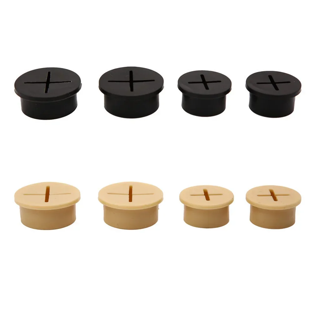 Flexibele rubber Kabel Hole Cover Round Cross Dust Plug 2pc For Furnitures Counter Office Table Desktop dust plug Wire Organizer cable organizer cable hole cover desk cord grommet hole plug