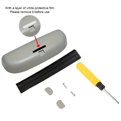Universal Car - Mounted Glasses Holder - Multifunctional In - Car Storage with Non - Damaging Installation (Grey)